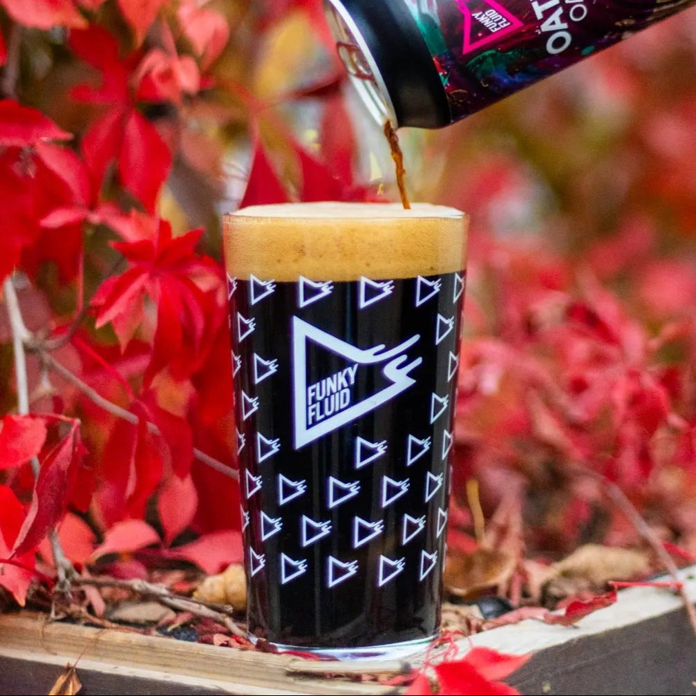 Funky Fluid Pint Glass
