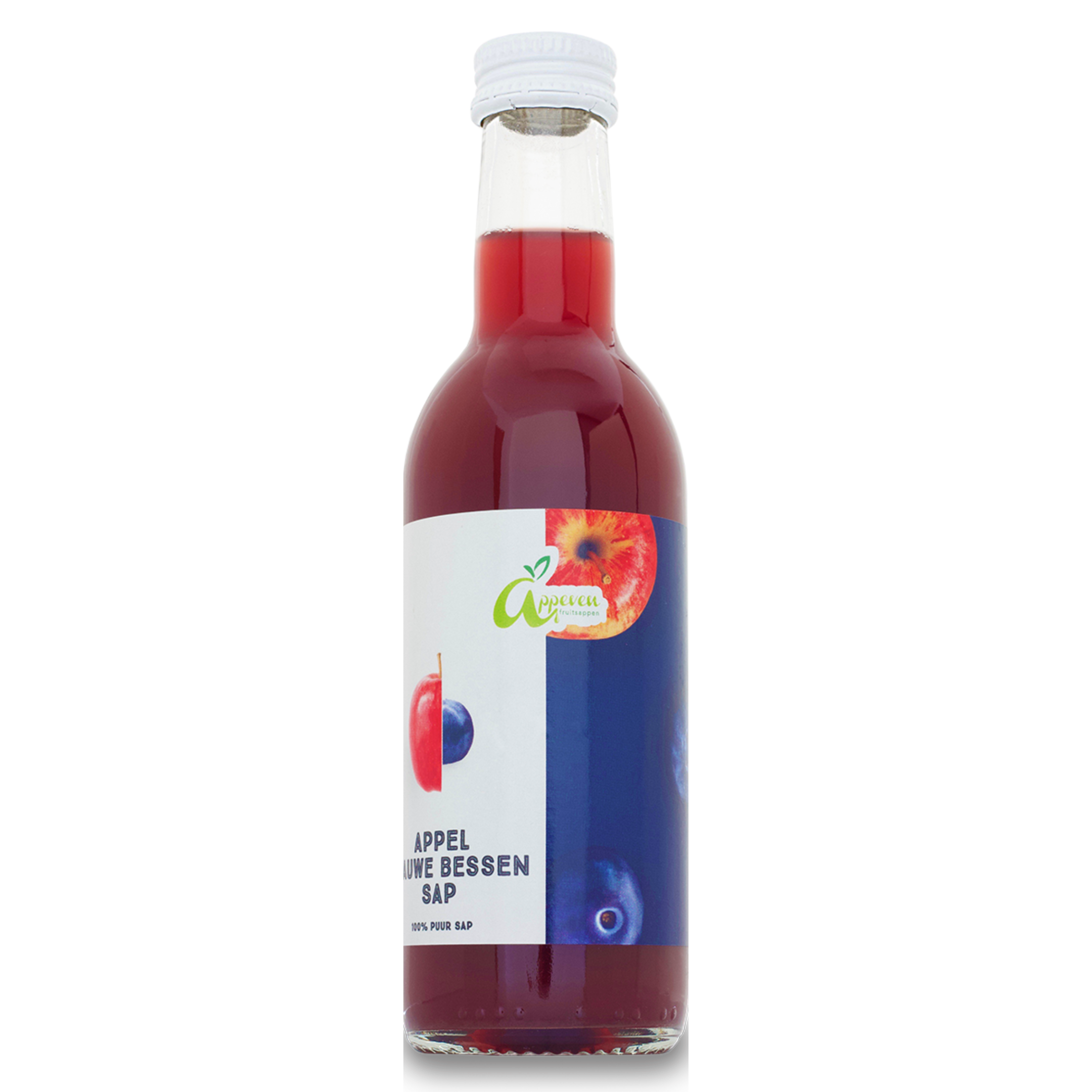 Appel blauwe bessensap 75-25%