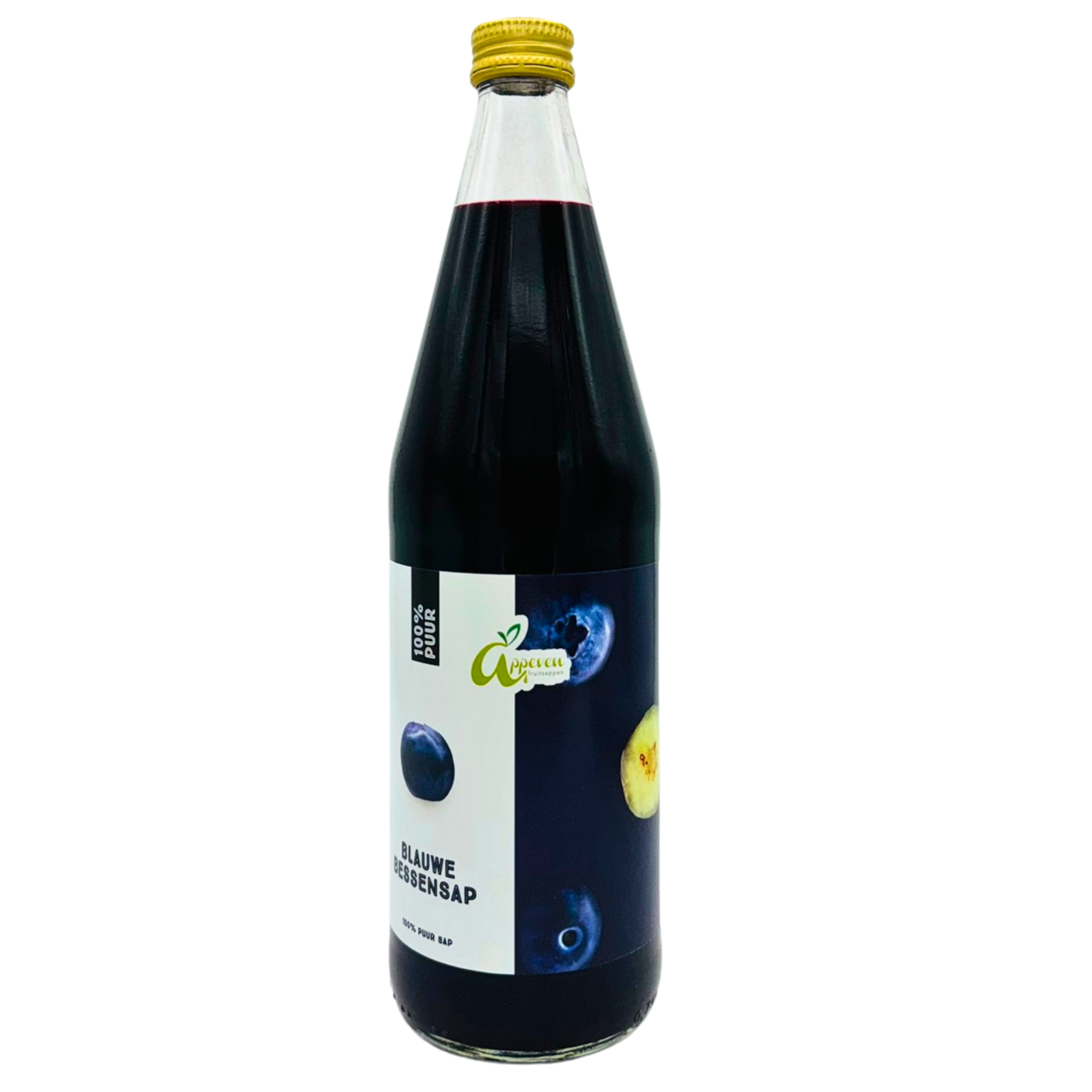 Puur blauwe bessensap (75cl)