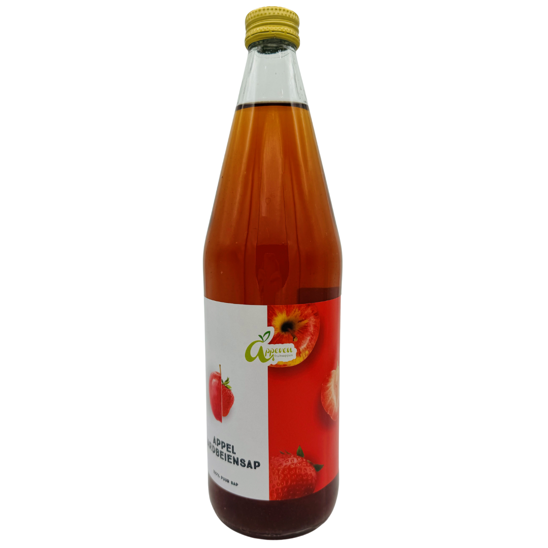 Appel aardbeiensap 75-25% (75cl)